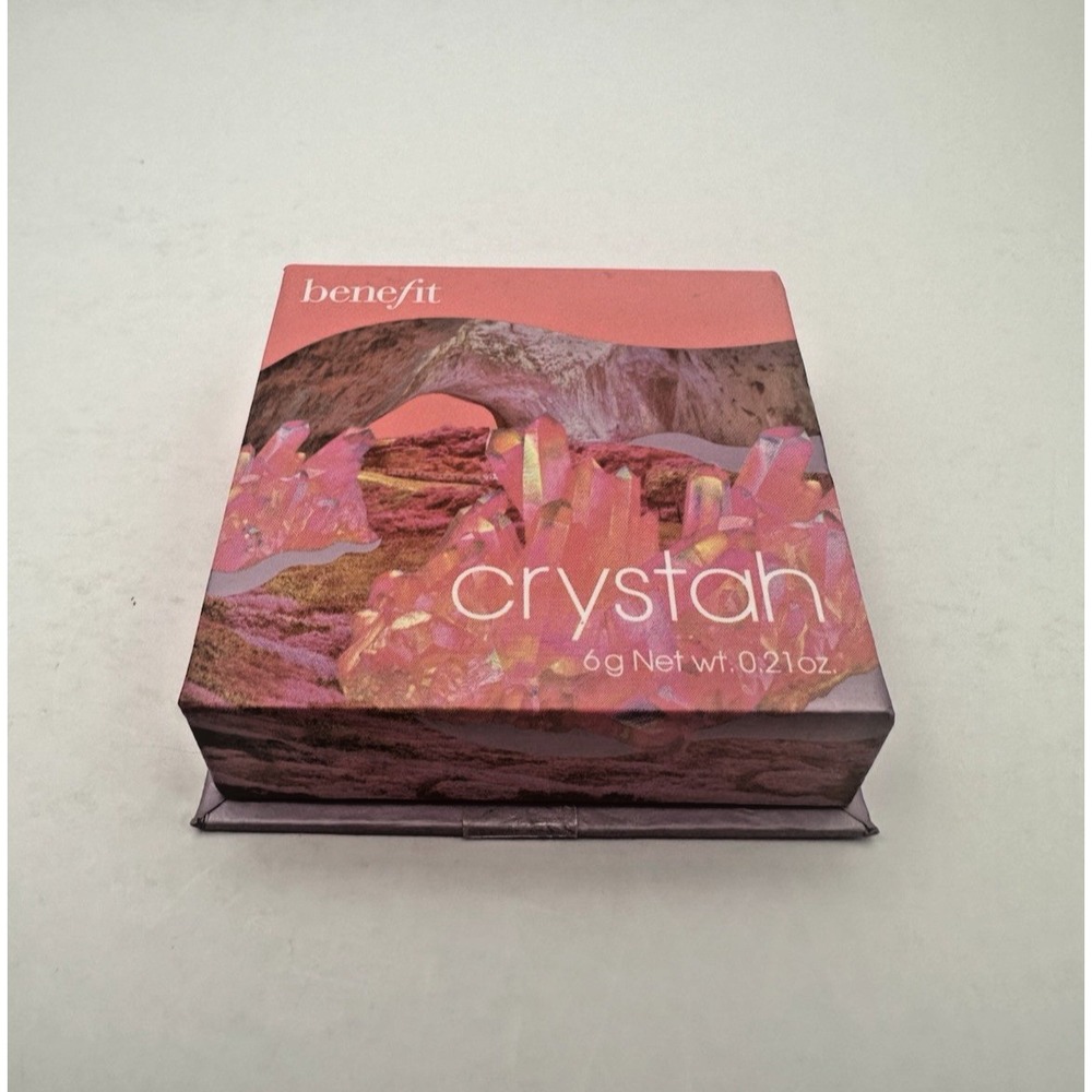 Benefit CRYSTAH Strawberry Pink Blush FULL SIZE w mirror 0.21oz/6g Brand New